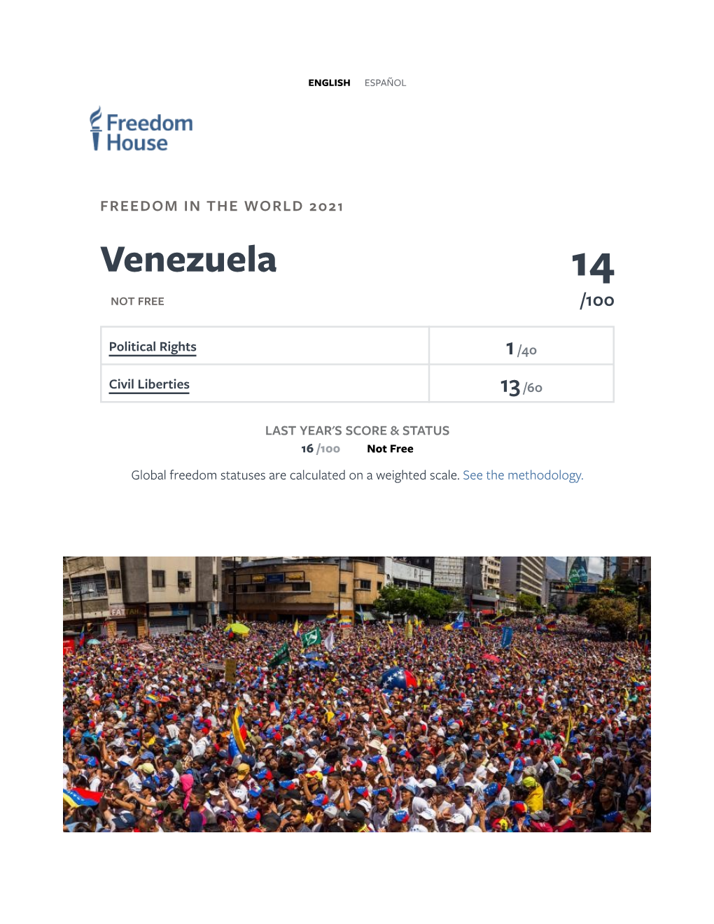 Venezuela: Freedom in the World 2021 Country Report | Freedom H