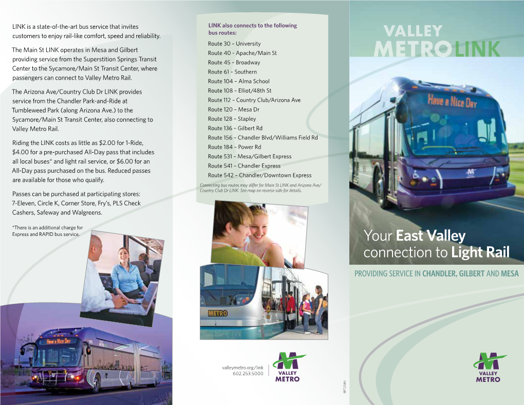 Your East Valley Connection Tolight Rail