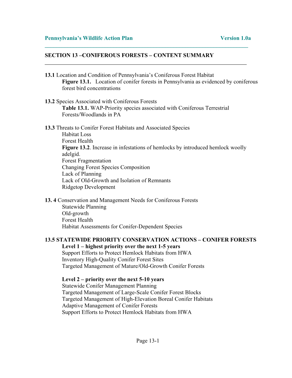 Coniferous and Riparian Forests