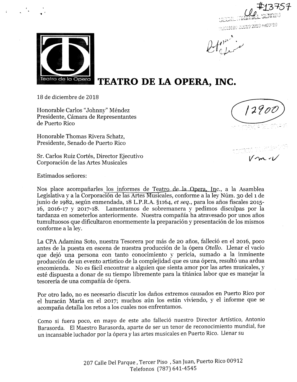 Teatro De La Opera, Inc