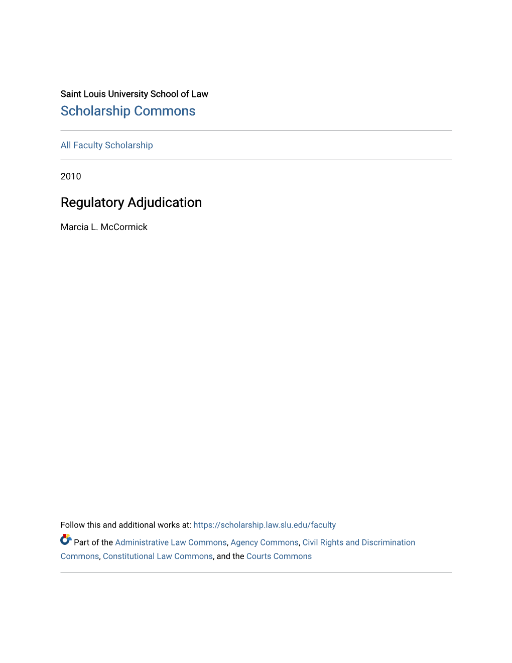 Regulatory Adjudication