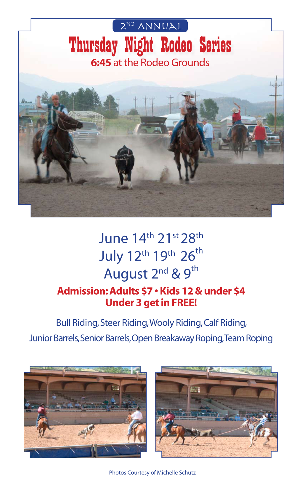 Thursday Night Rodeo Series 6:45 at the Rodeo Grounds
