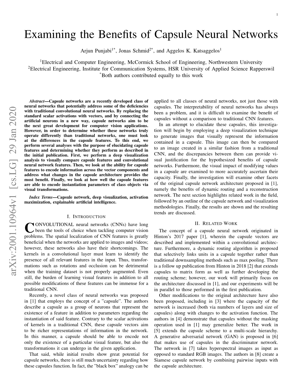 Examining the Benefits of Capsule Neural Networks