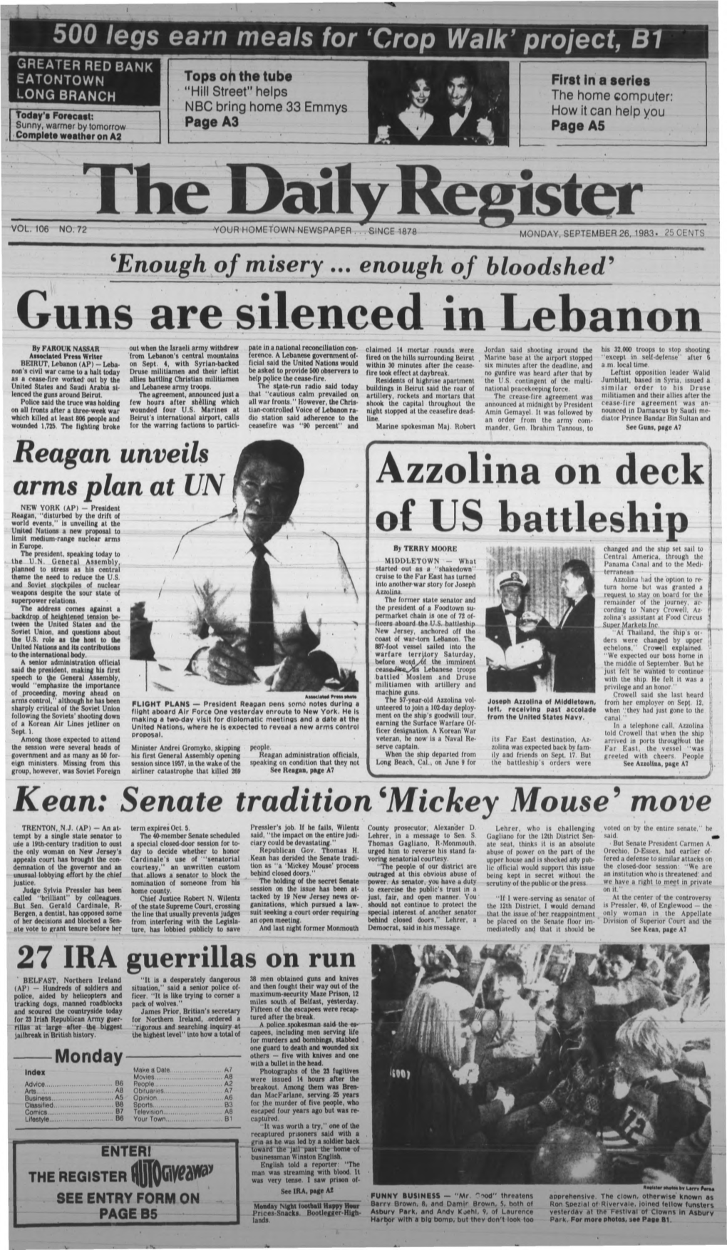 Guns Are Silenced in Lebanon