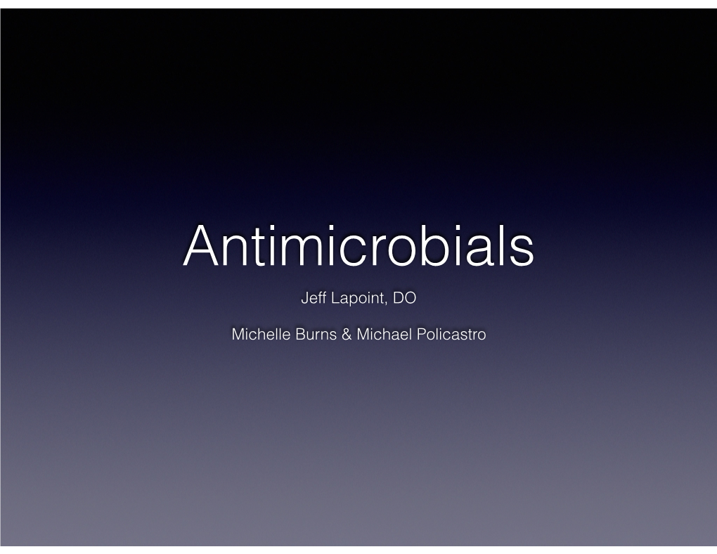 Antimicrobials Lapoint.Key