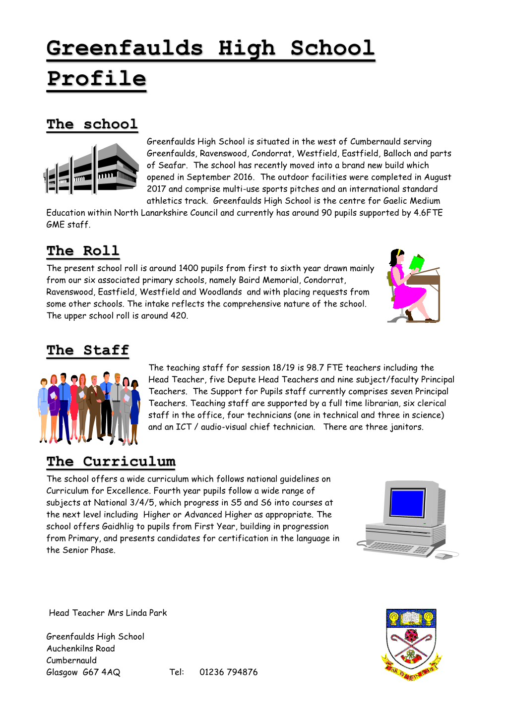 Greenfaulds High School Profile the School