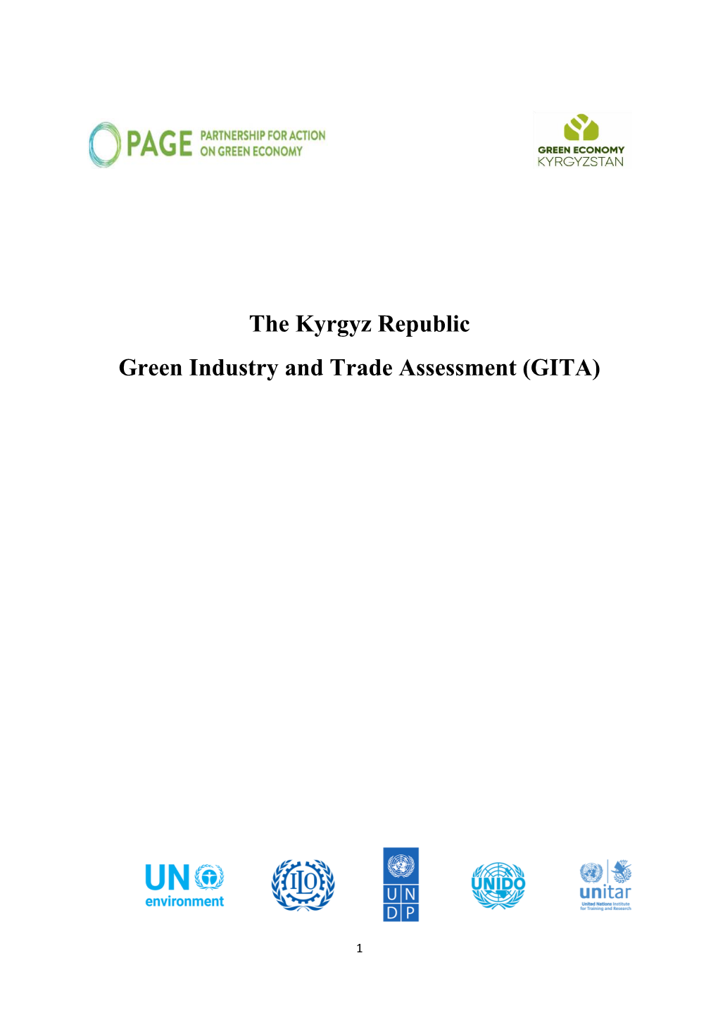 The Kyrgyz Republic Green Industry and Trade Assessment (GITA)