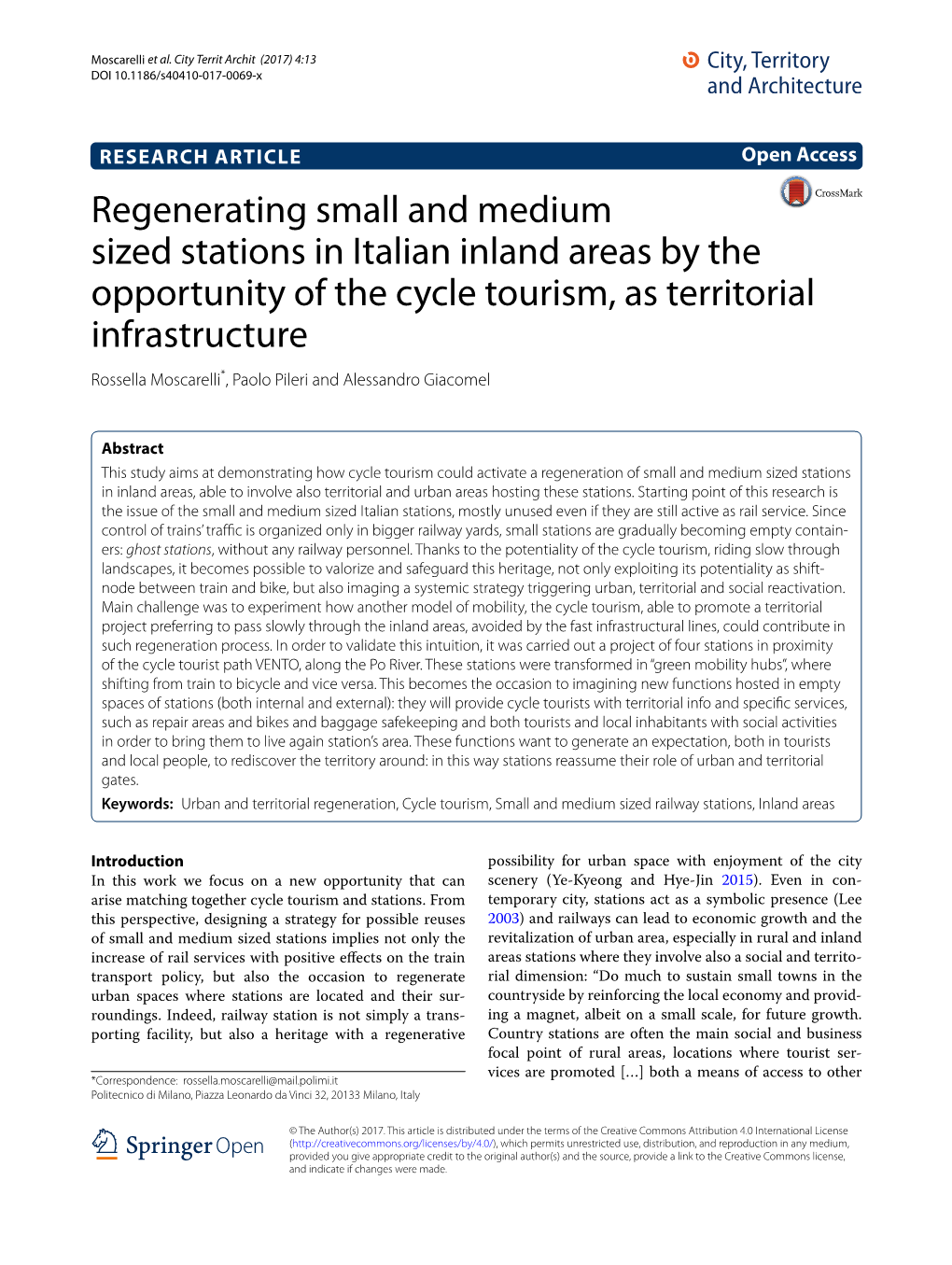 Regenerating Small and Medium Sized Stations in Italian Inland Areas