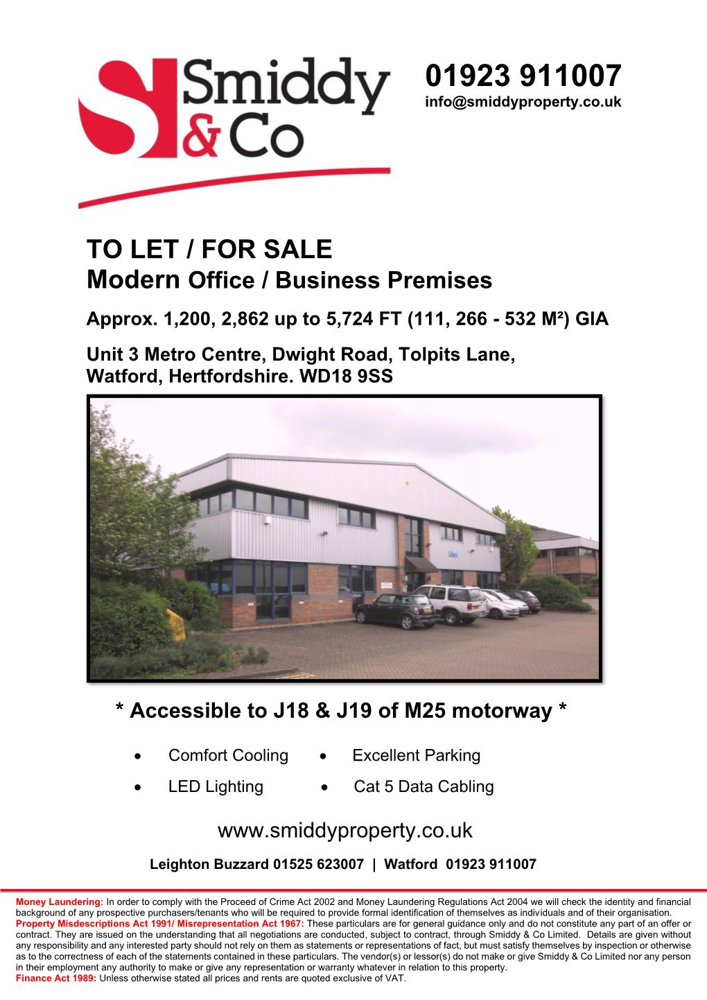 TO LET / for SALE Modern Office / Business Premises