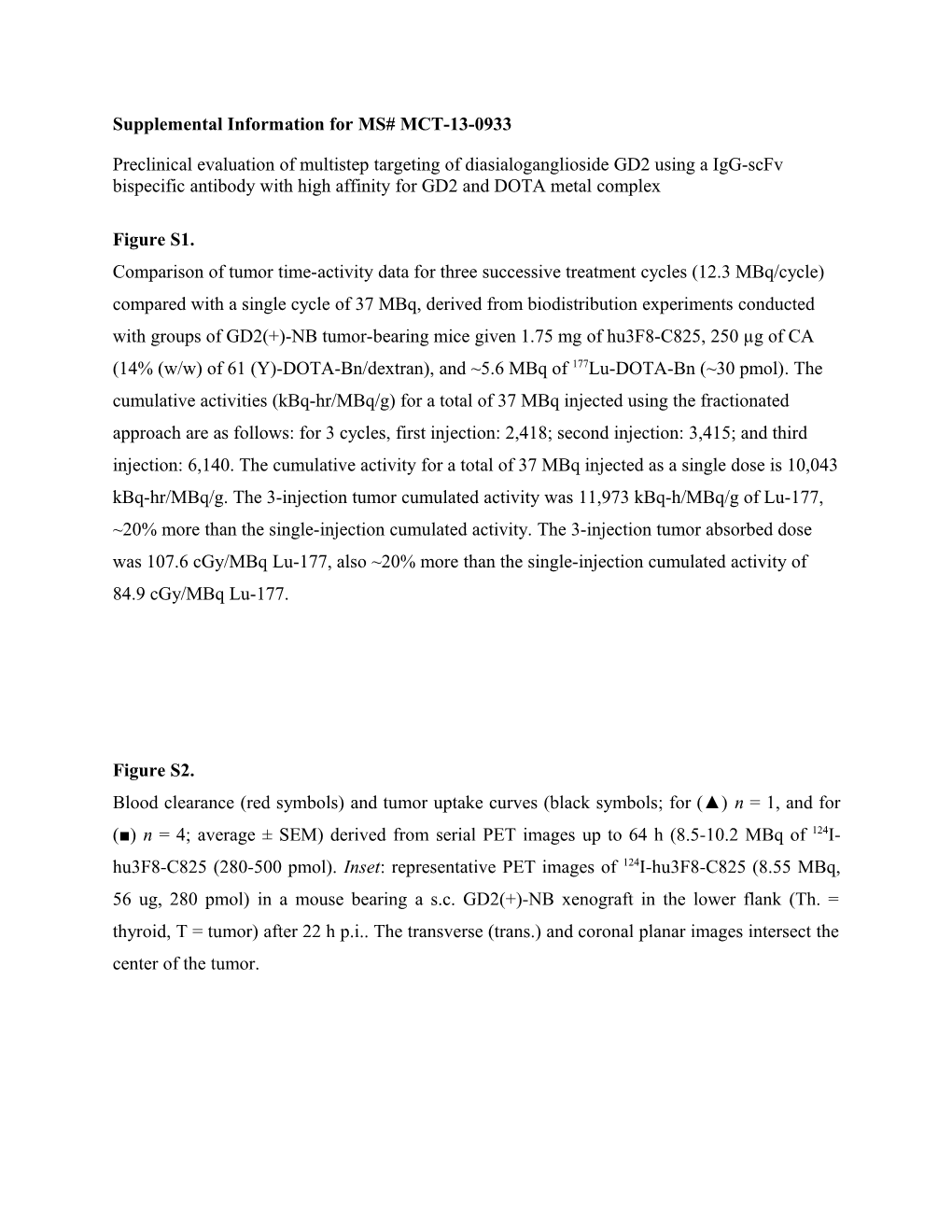 Supplemental Information for MS# MCT-13-0933