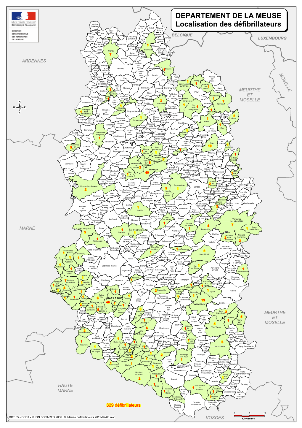 Voir La Carte Des Emplacements Des Défibrillateurs En Meuse