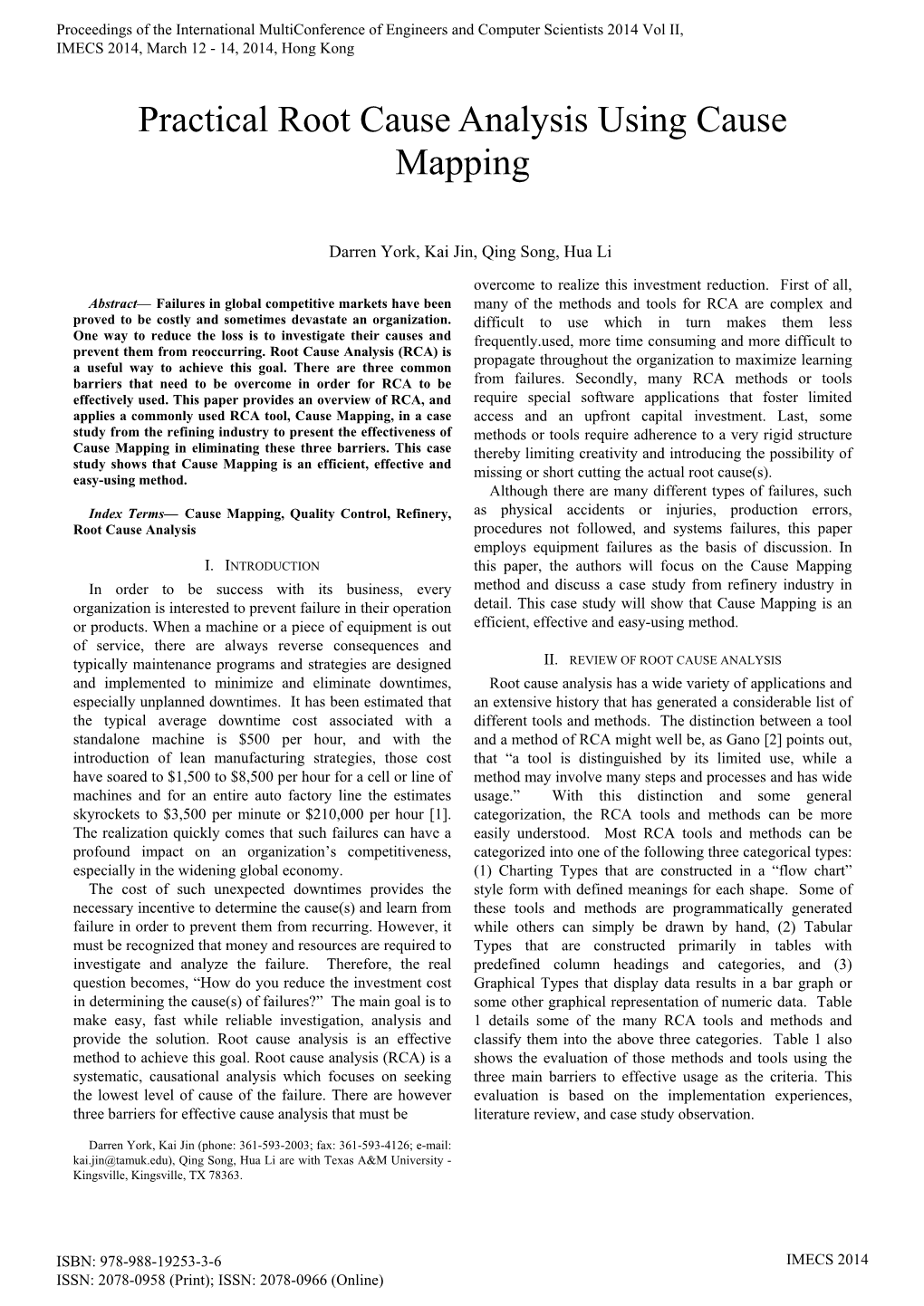 Practical Root Cause Analysis Using Cause Mapping