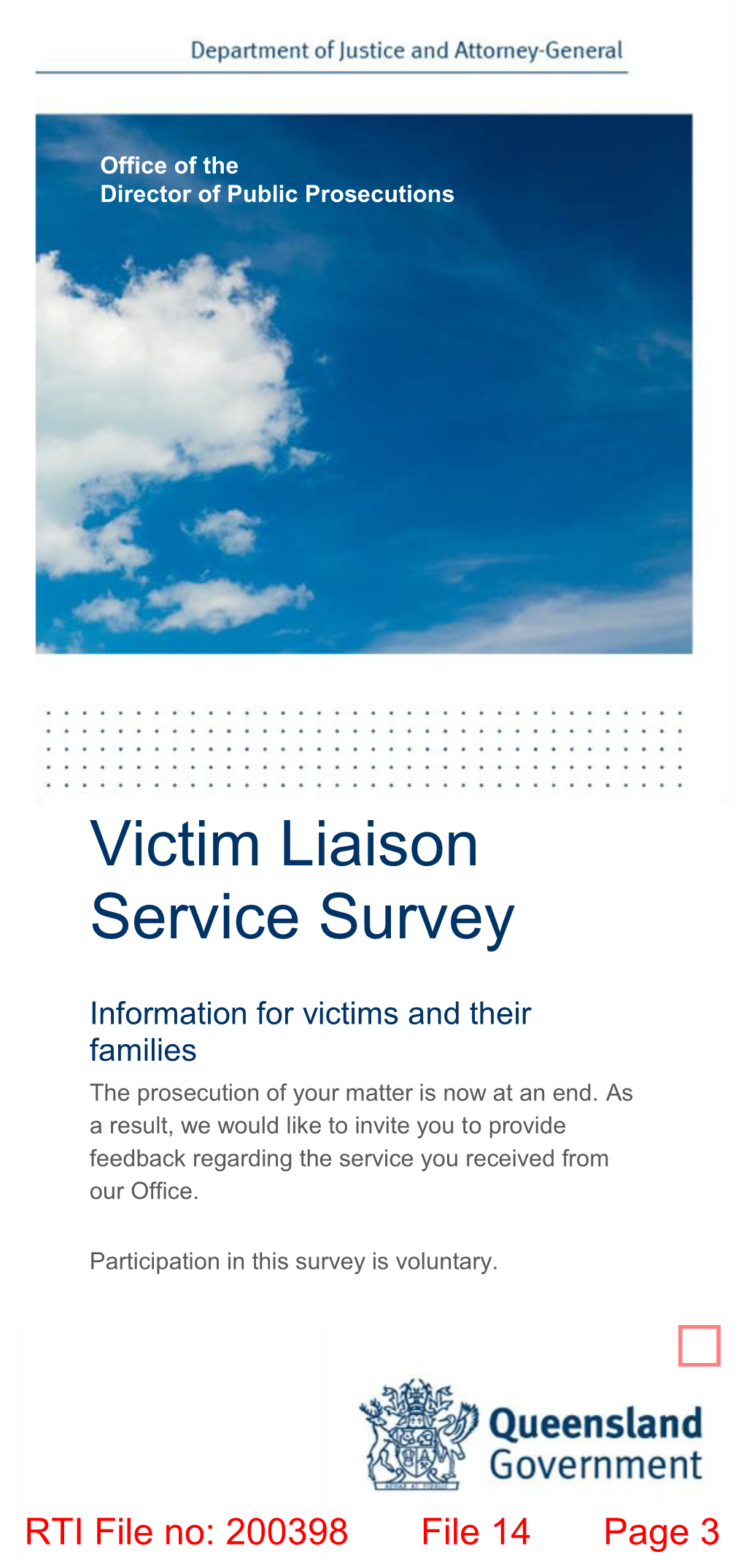 Victim Liaison Service Survey