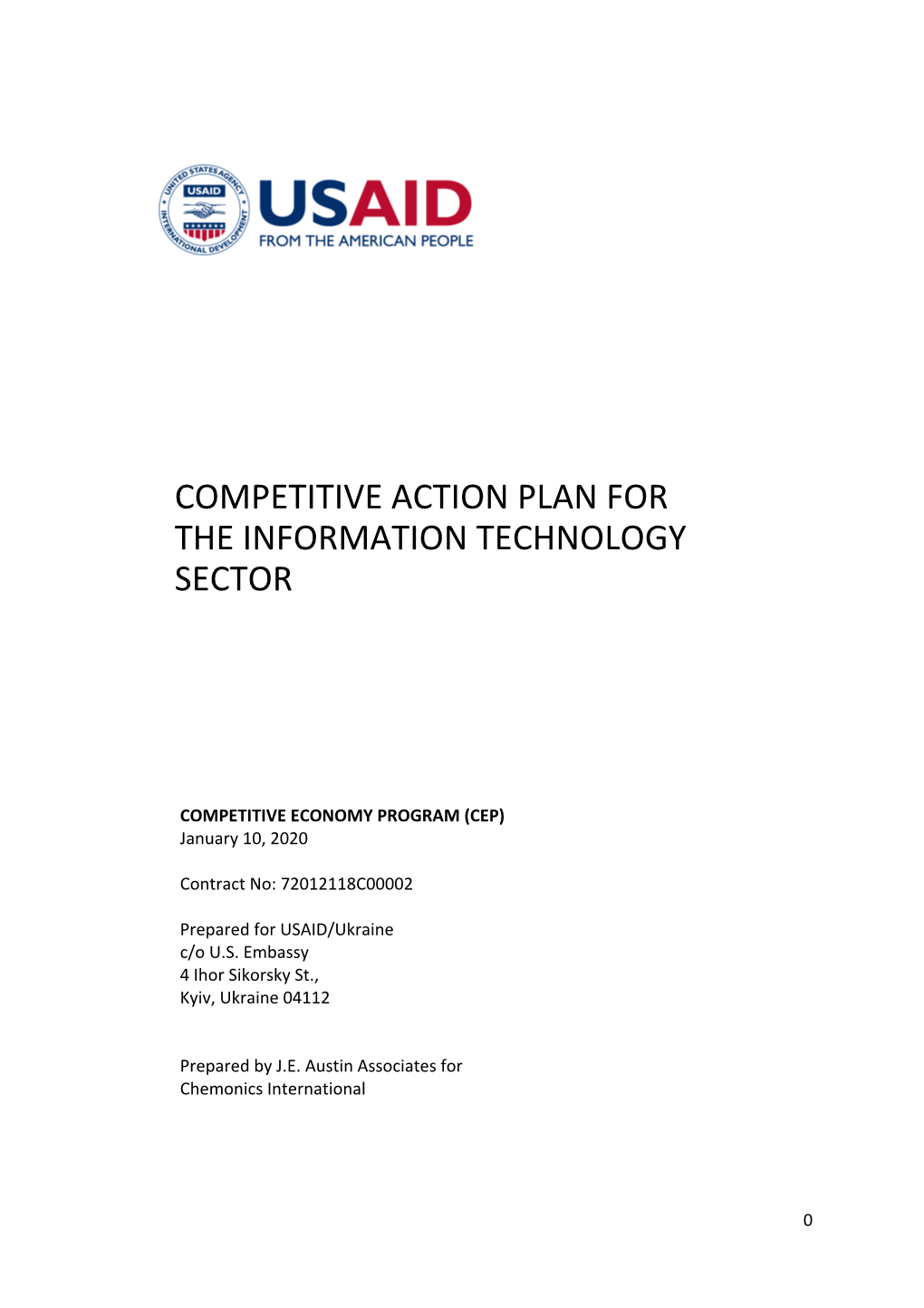 Competitive Action Plan for the Information Technology Sector