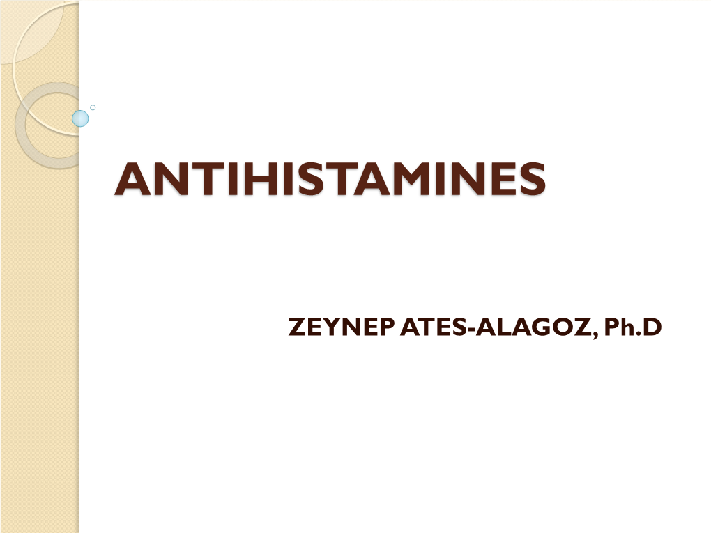 Antihistamines