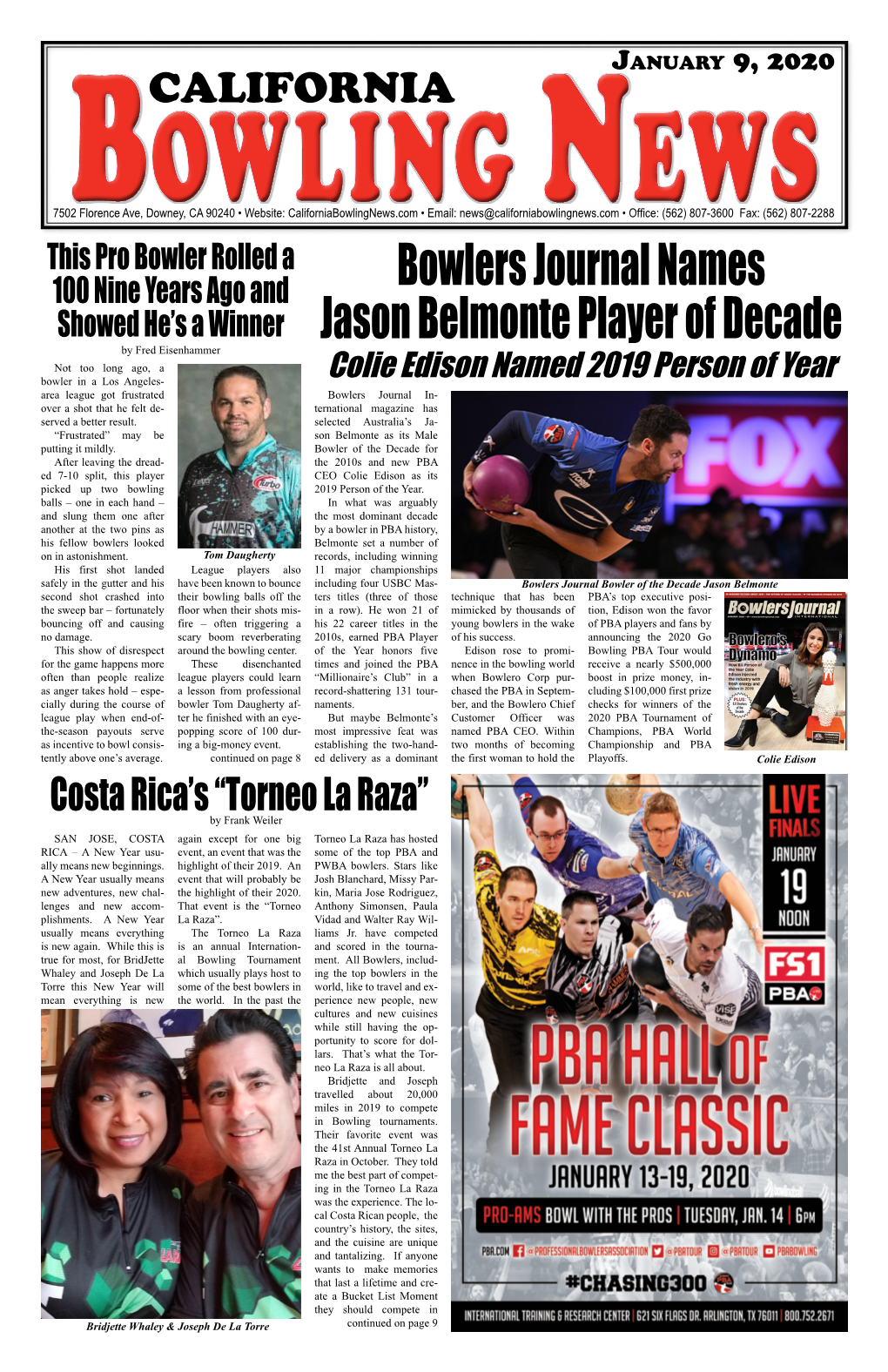 Bowlers Journal Names Jason Belmonte Player of Decade