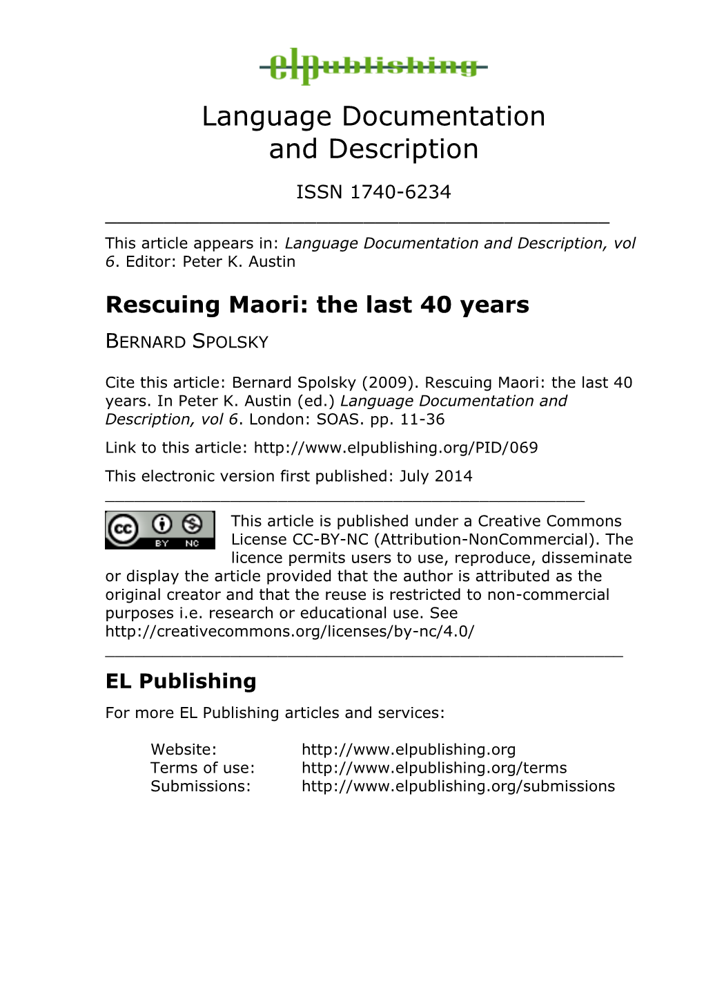 Rescuing Maori: the Last 40 Years