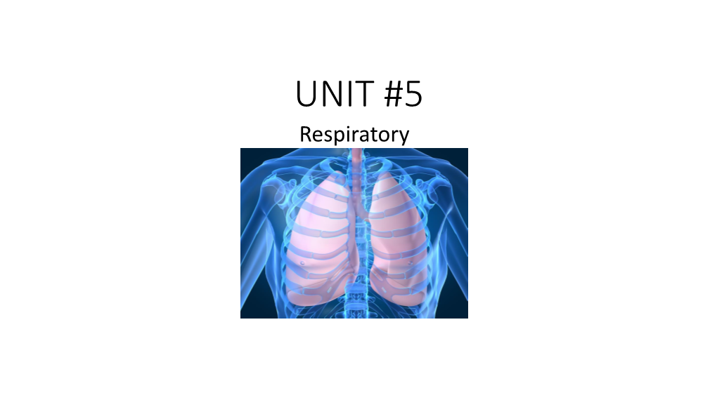 UNIT #5 Respiratory Lungs Intro