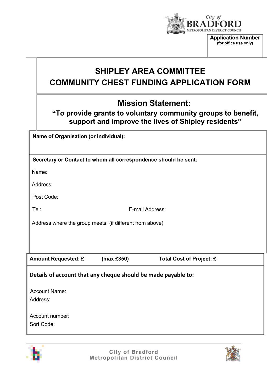 Bradford Council Skip Company Registration Form