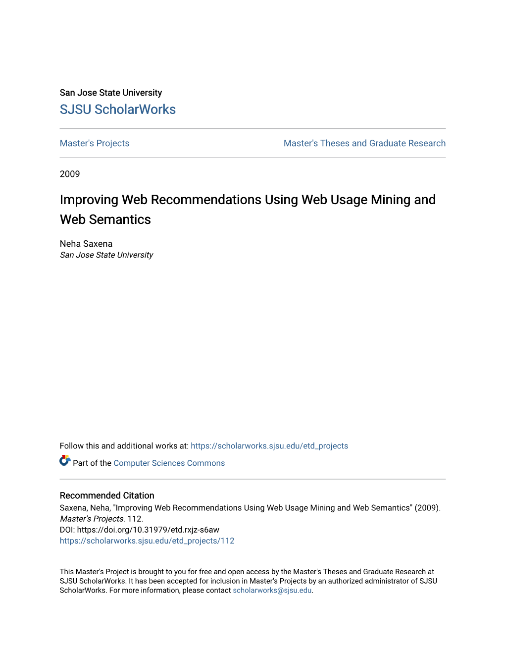 Improving Web Recommendations Using Web Usage Mining and Web Semantics