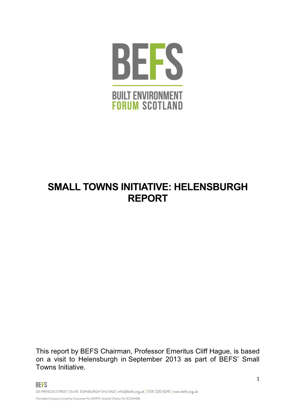 Helensburgh Report