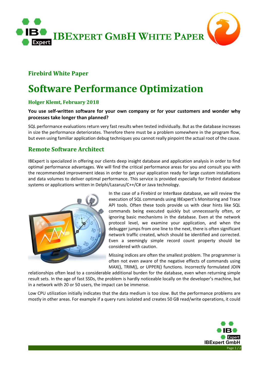 Software Performance Optimization