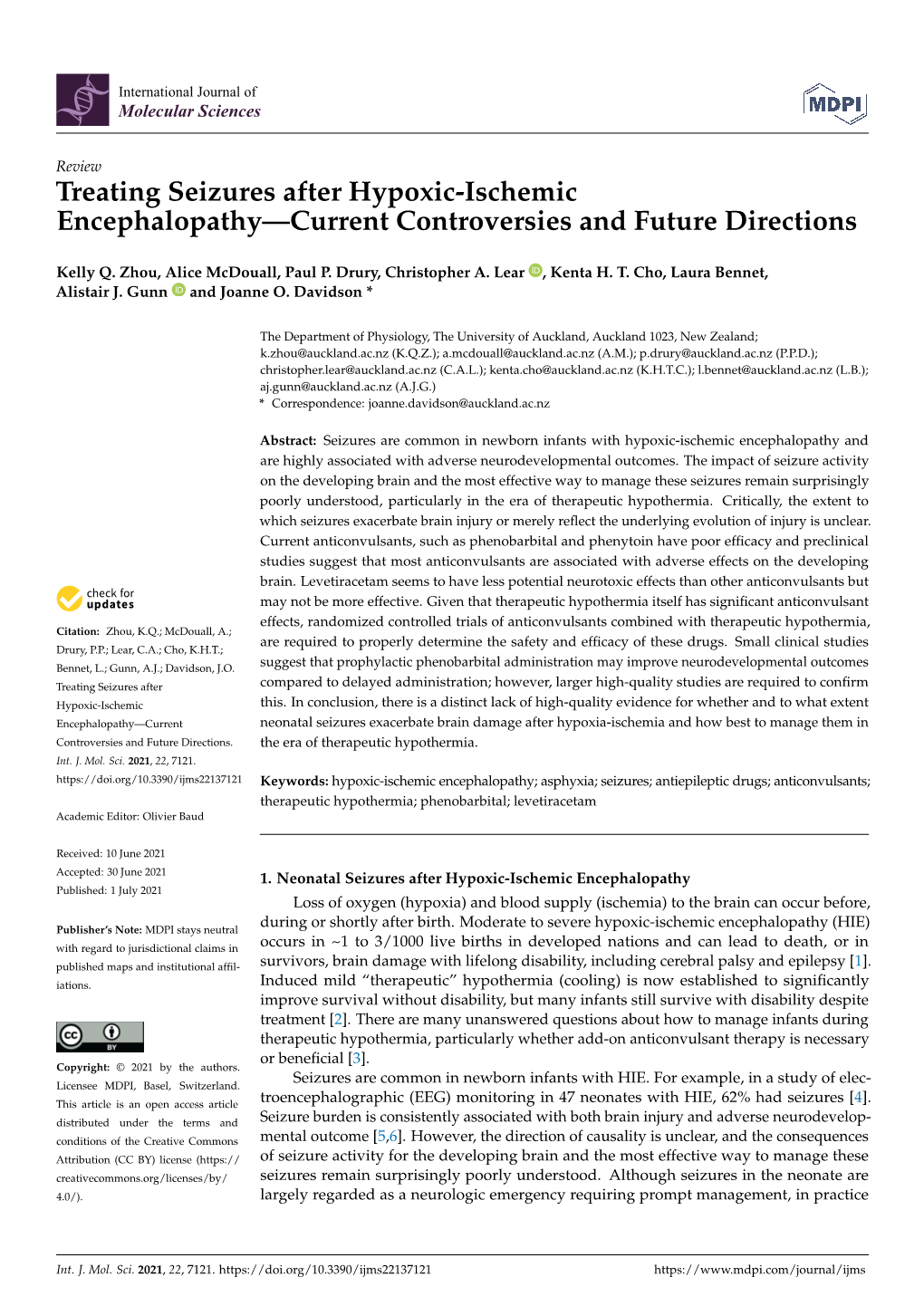 Treating Seizures After Hypoxic-Ischemic Encephalopathy—Current Controversies and Future Directions