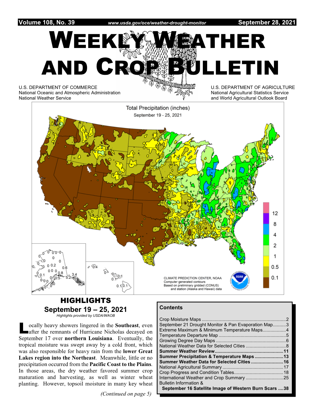 Weekly Weather and Crop Bulletin