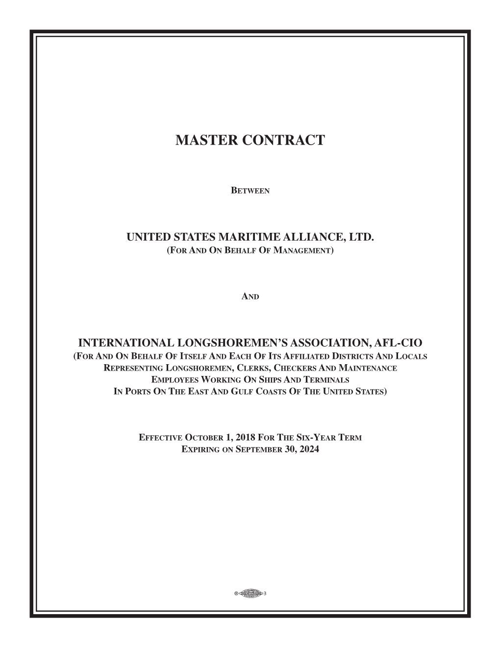 Master Contract Usmx-Ila