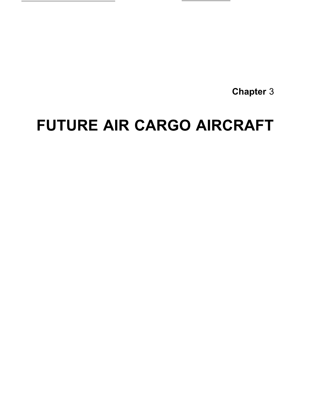 FUTURE AIR CARGO AIRCRAFT Chapter 3