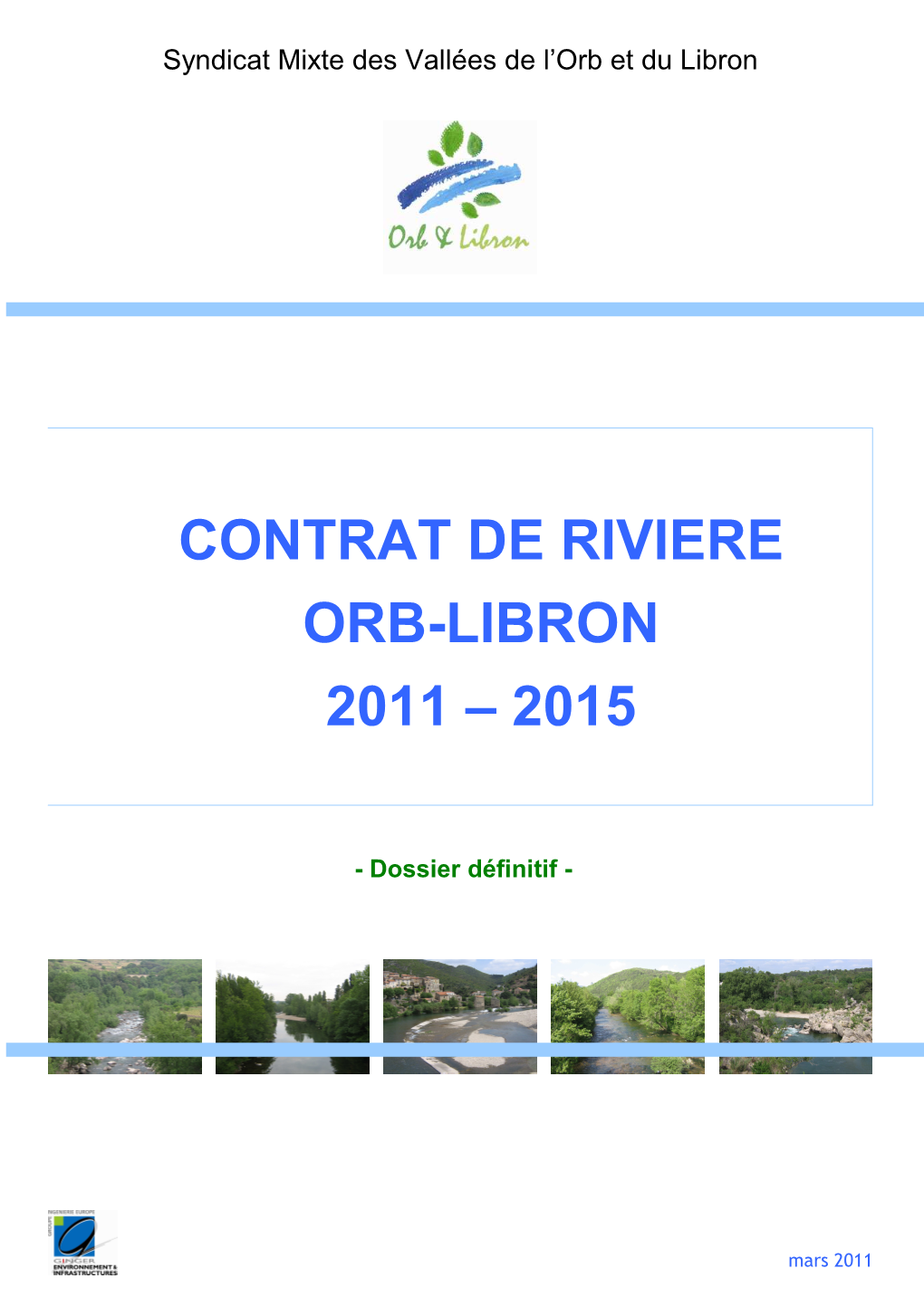 Dossier Définitif Du Contrat De Rivière Orb Et Libron 2011-2015