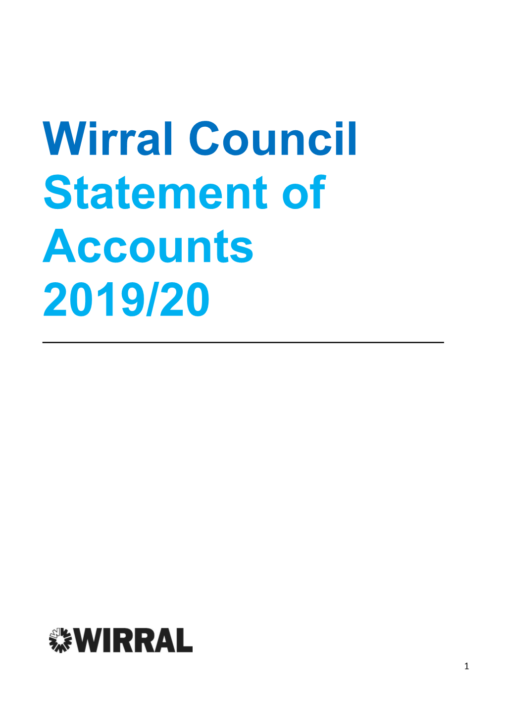 Wirral Council Statement of Accounts 2019/20