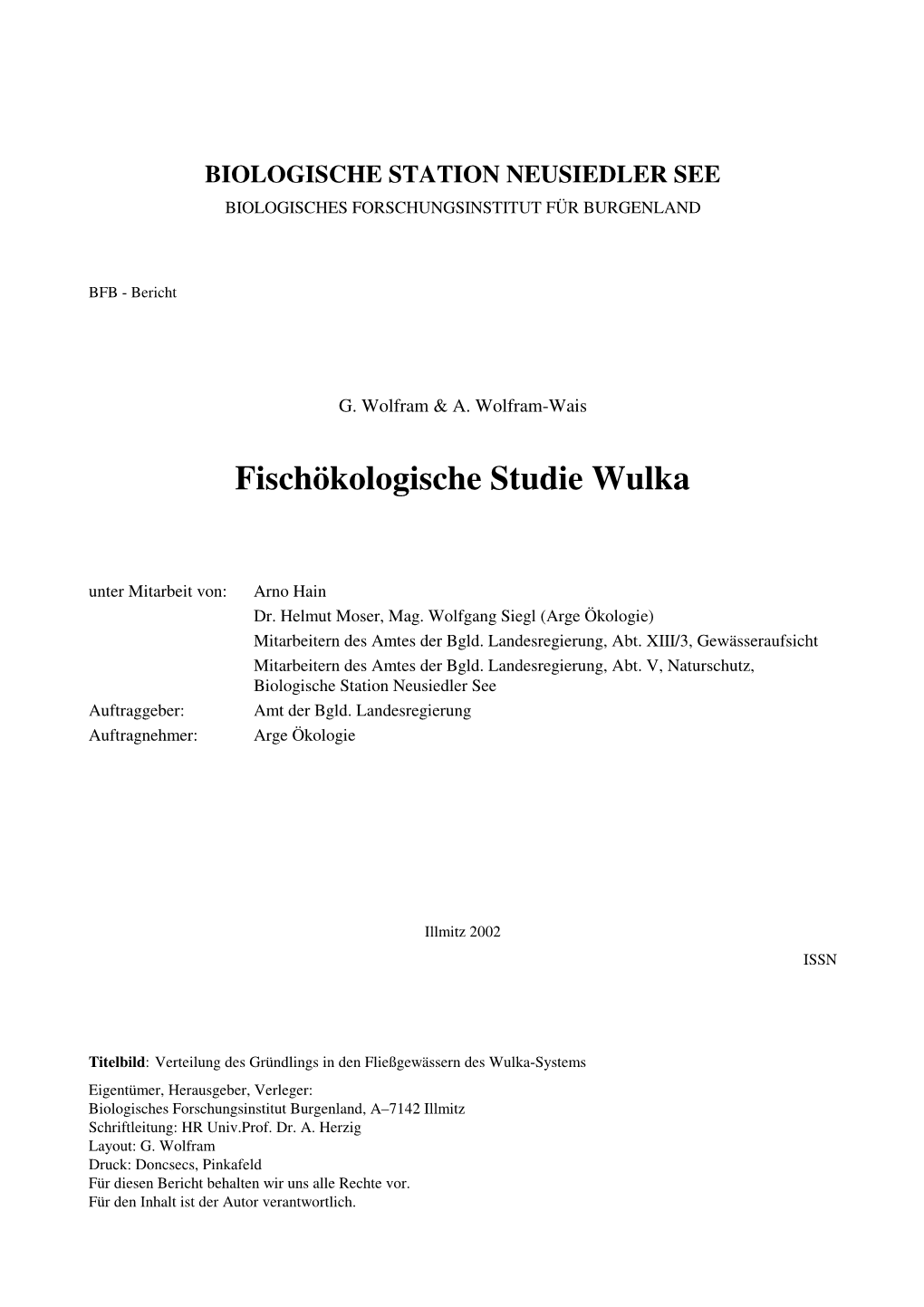 Fischökologische Studie Wulka