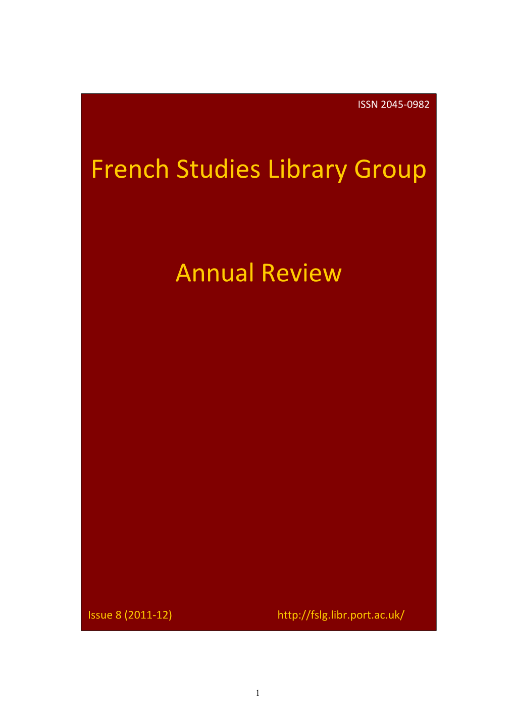 Annual Review Issue 8