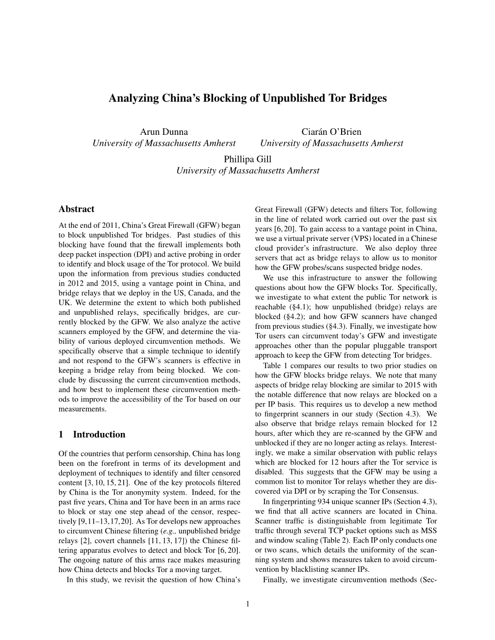 Analyzing China's Blocking of Unpublished Tor Bridges