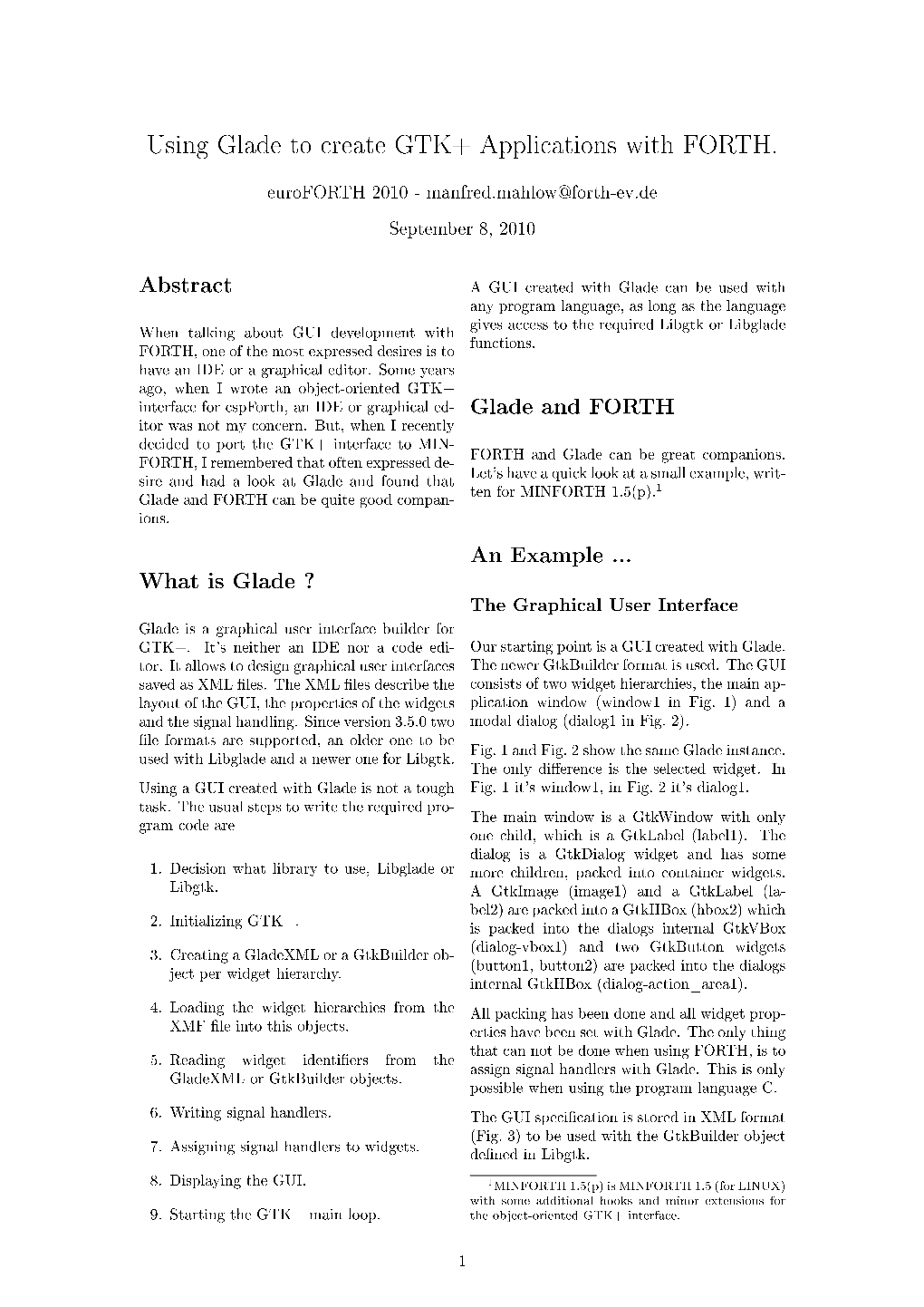 Using Glade to Create GTK+ Applications with FORTH. [PDF]