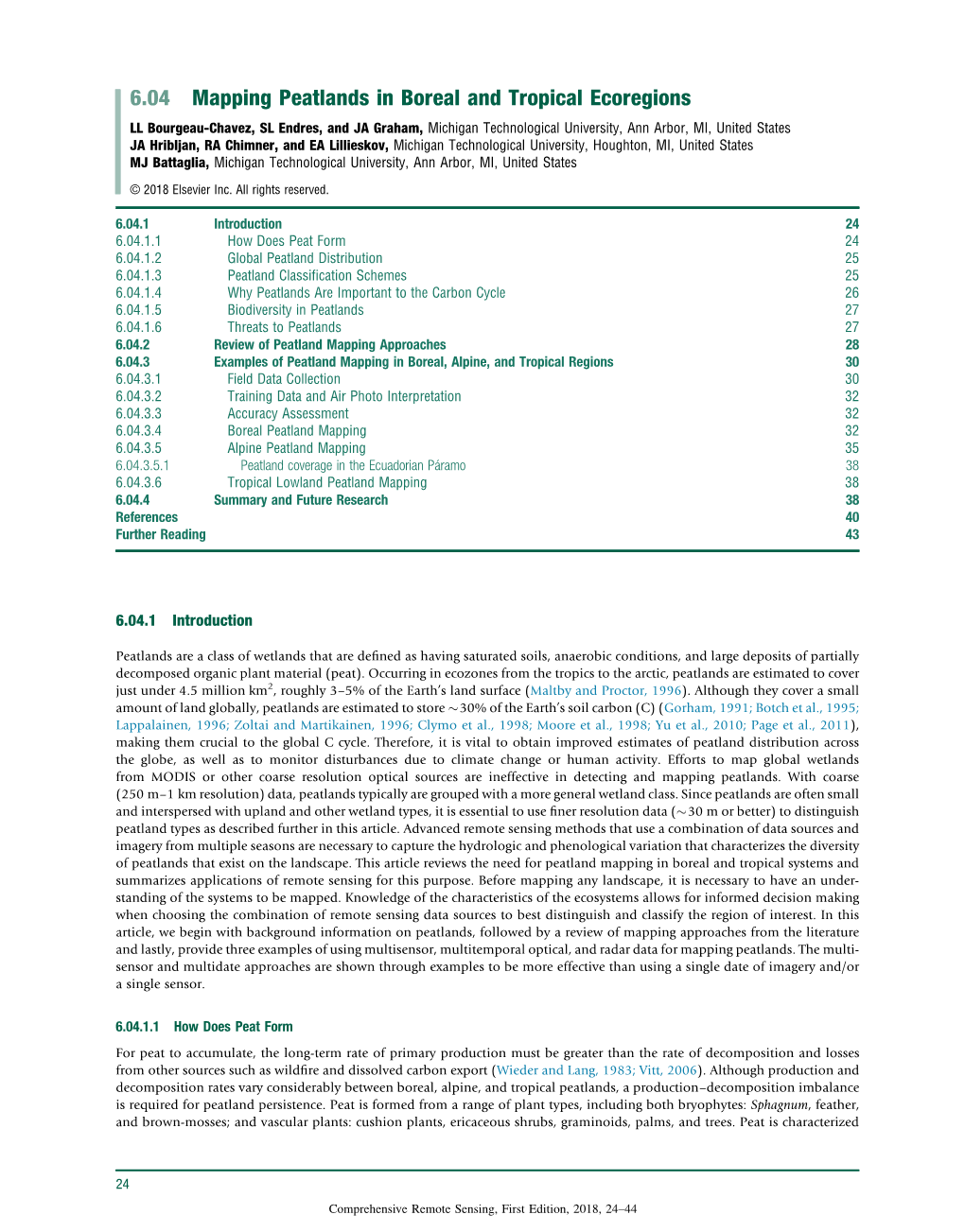 Mapping Peatlands in Boreal and Tropical Ecoregions