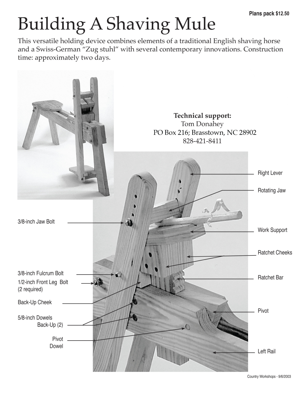 Shaving Mule Plans