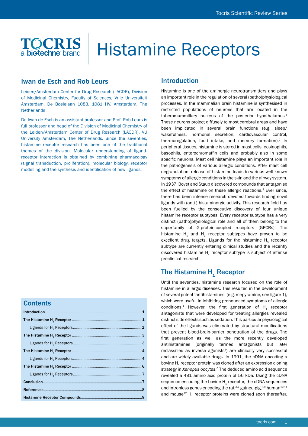 Histamine Receptors