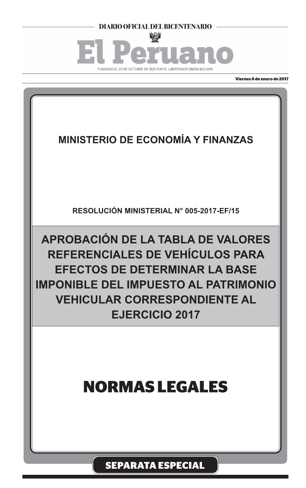 Aprobación De La Tabla De Valores Referenciales De