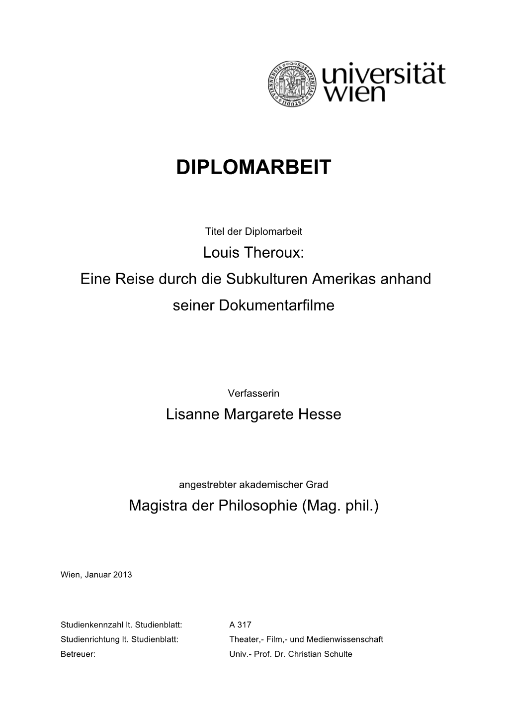 Diplomarbeit