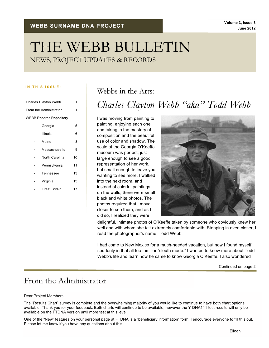 The Webb Bulletin News, Project Updates & Records
