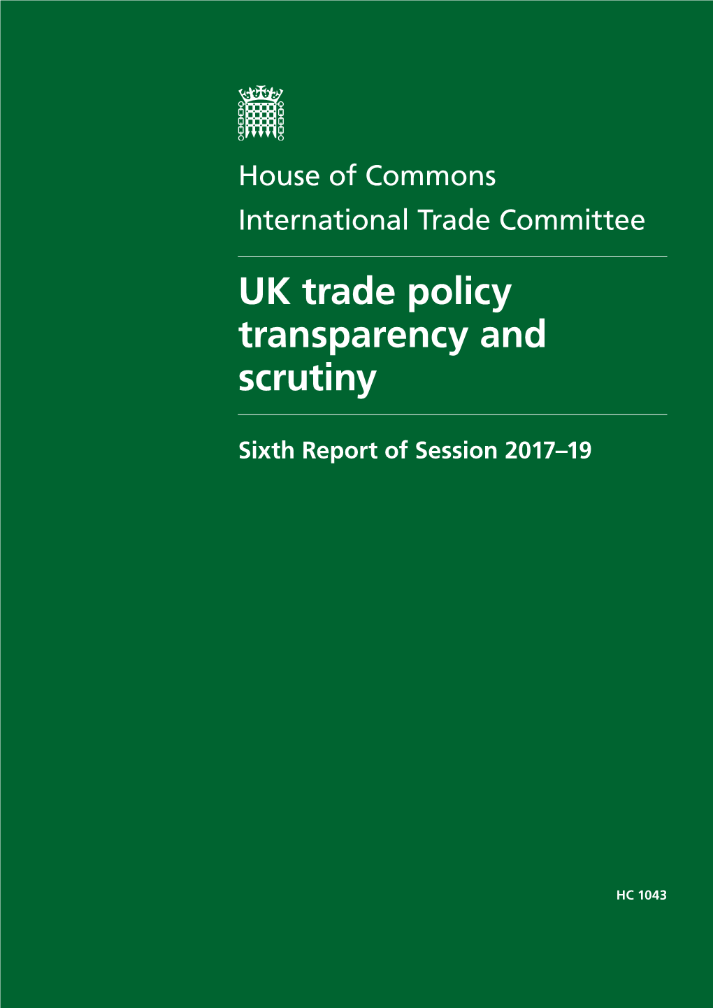 UK Trade Policy Transparency and Scrutiny