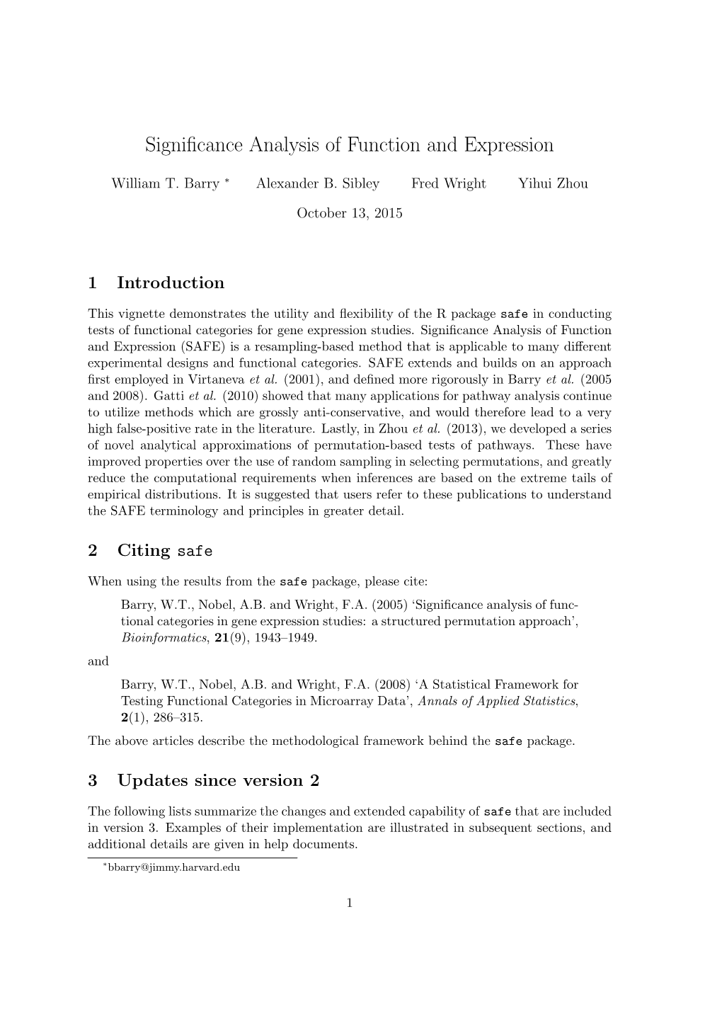 Significance Analysis of Function and Expression