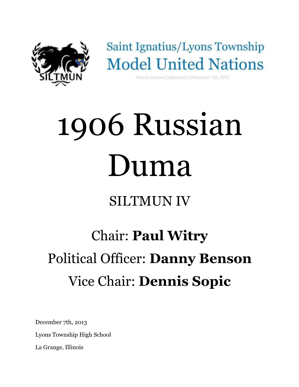 1906 Russian Duma SILTMUN IV