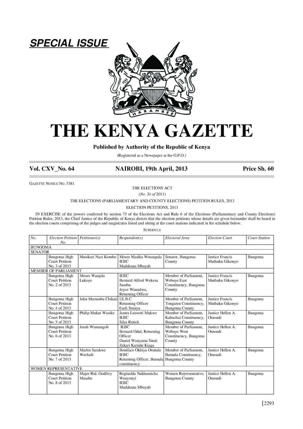 The Kenya Gazette