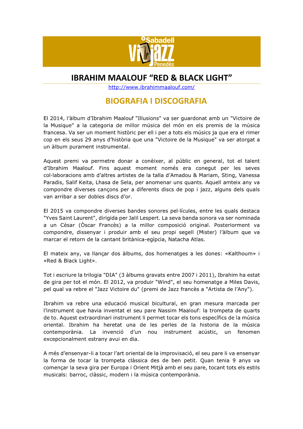 Ibrahim Maalouf “Red & Black Light”