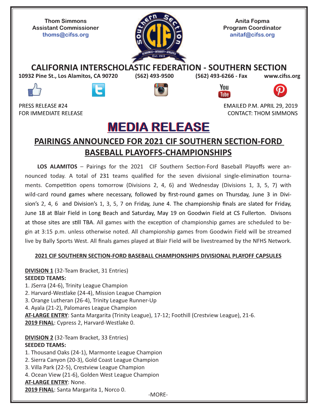 Media Release Media Release