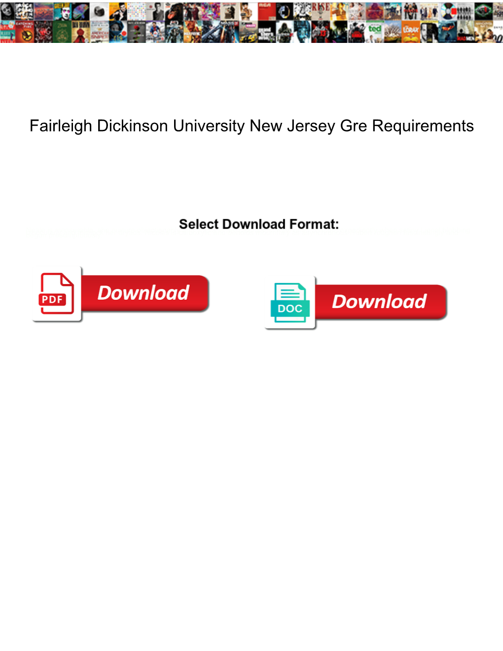 Fairleigh Dickinson University New Jersey Gre Requirements