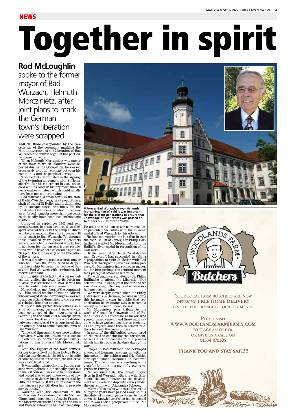 Rod Mcloughlin Spoke to the Former Mayor of Bad Wurzach, Helmuth